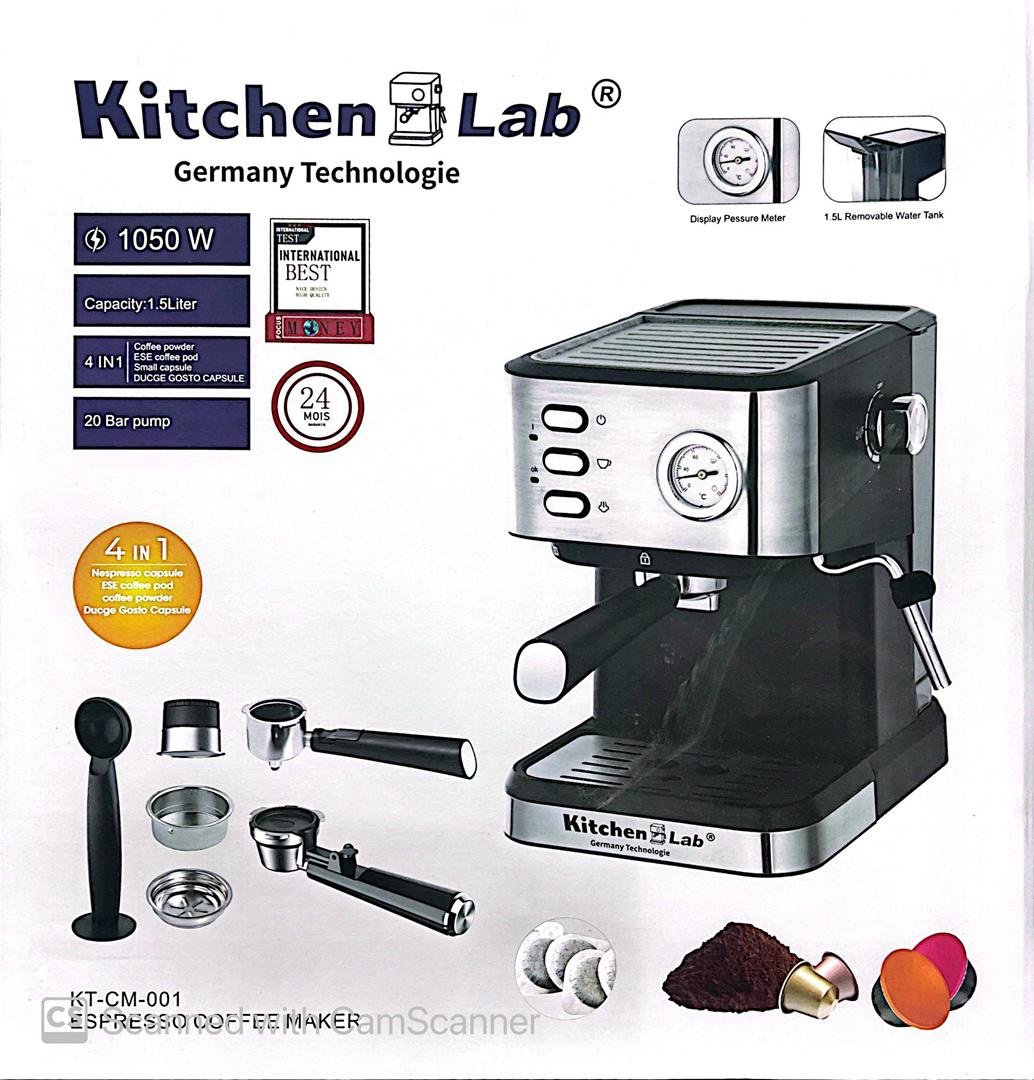 CAFETIÈRE KITCHEN-LAB CM001 20BAR – Image 2