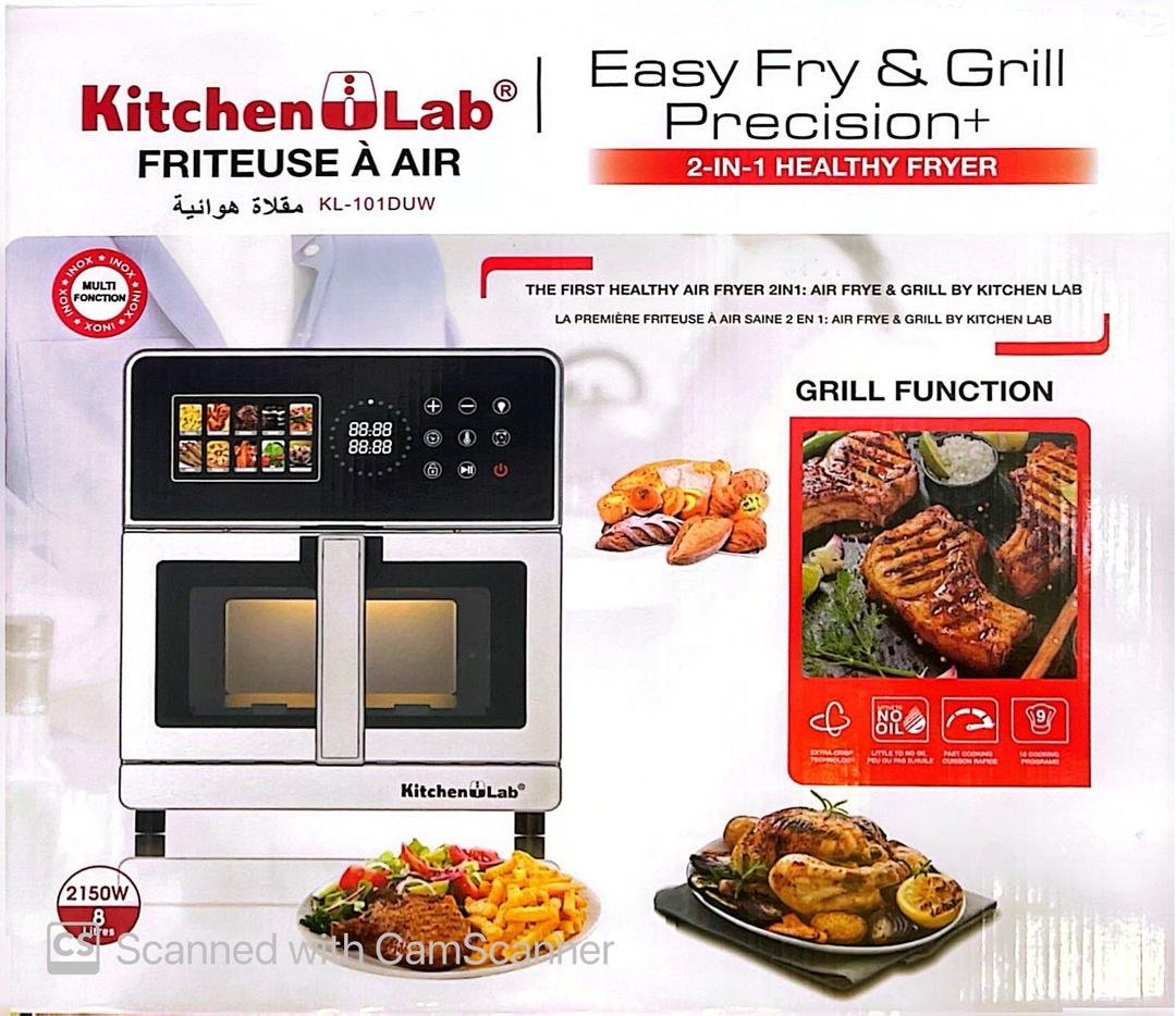 AIR FRYER KITCHEN-LAB 101DUW 8LITRES 2150W – Image 3