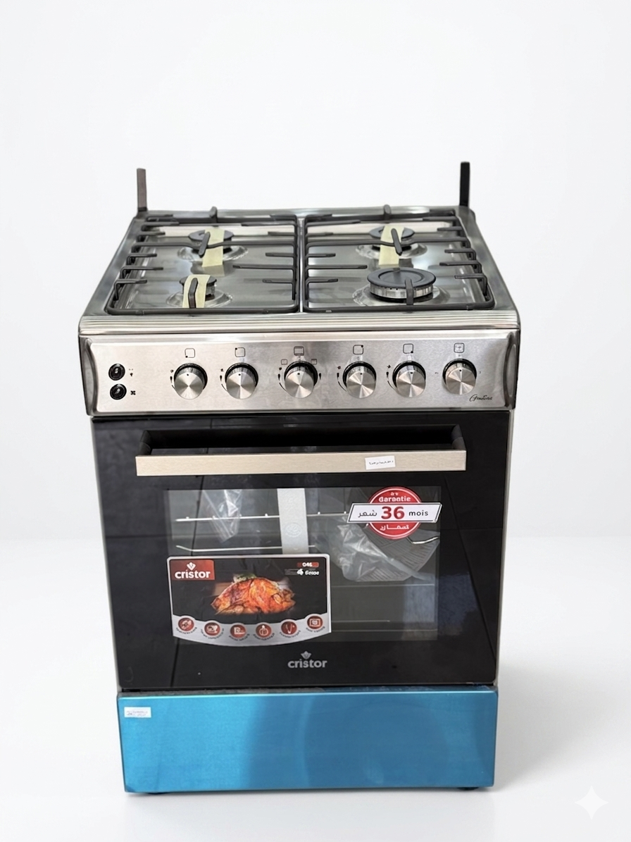 CUISINIÈRE CRISTOR GRATINA 4 FEU INOX – Image 2