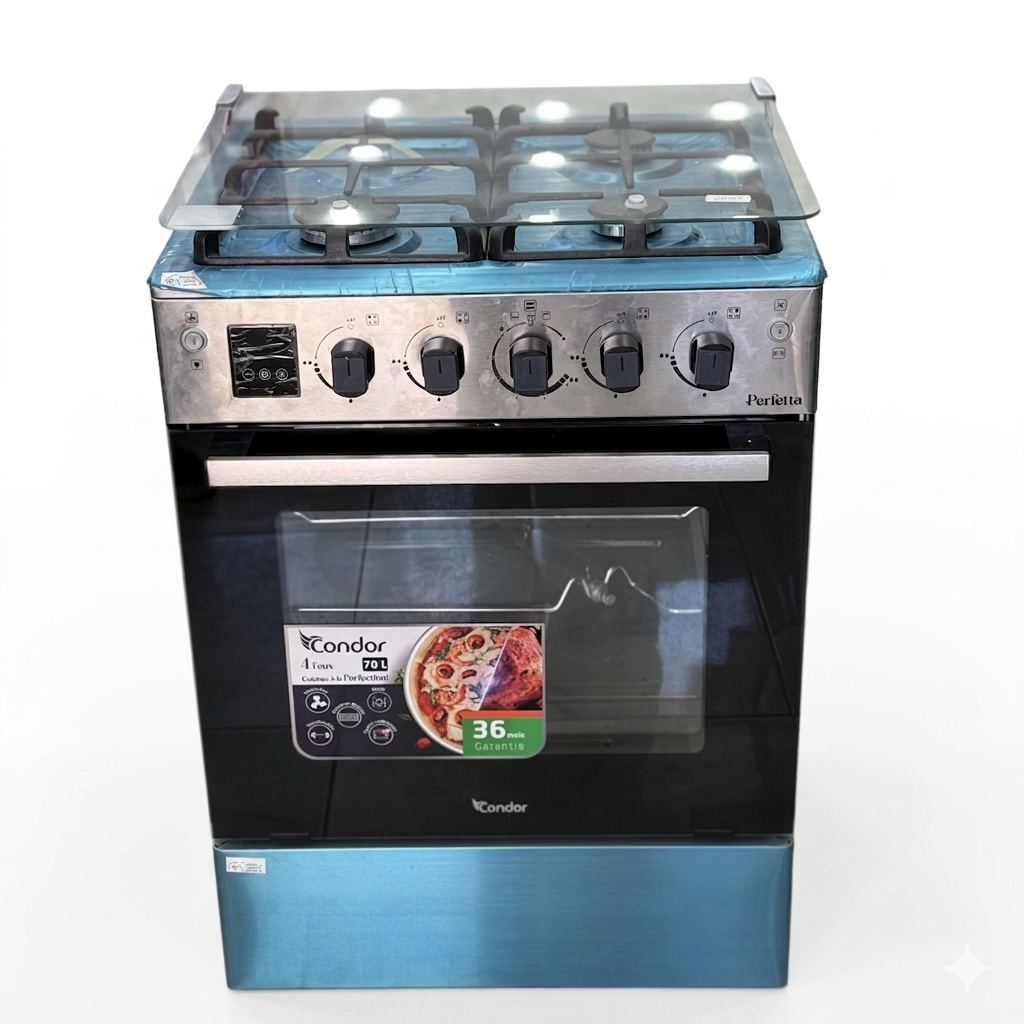 CUISINIÈRE CONDOR PERFETTA 4 FEU INOX