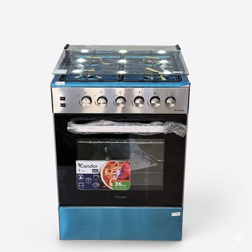 CUISINIÈRE CONDOR RAVIOLA 4 FEU INOX – Image 2