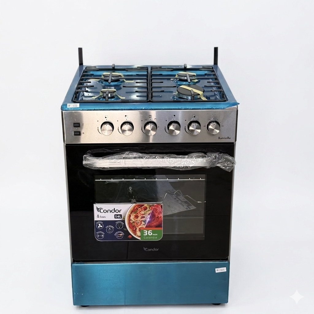 CUISINIÈRE CONDOR RAVIOLA 4 FEU INOX