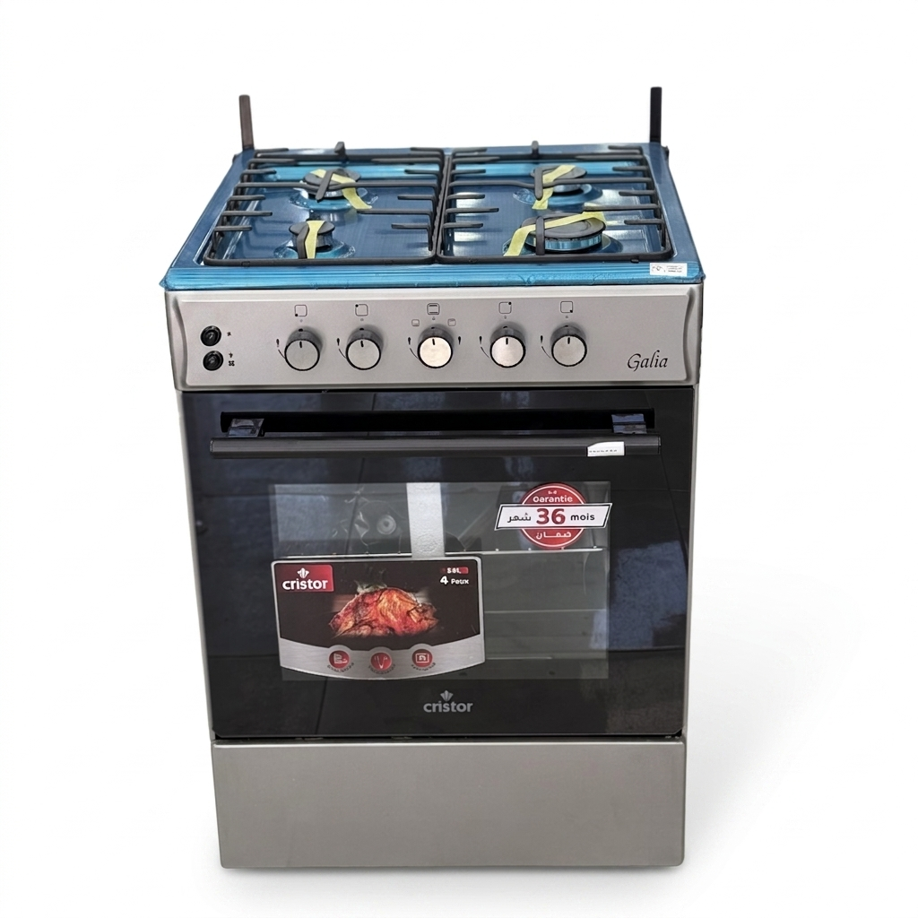 CUISINIÈRE CRISTOR GALIA 4 FEU INOX – Image 2