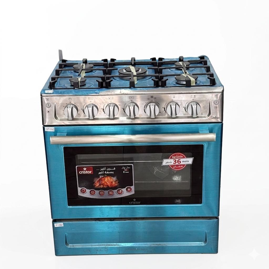 CUISINIÈRE CRISTOR DÉLICIA 5 FEU INOX – Image 2