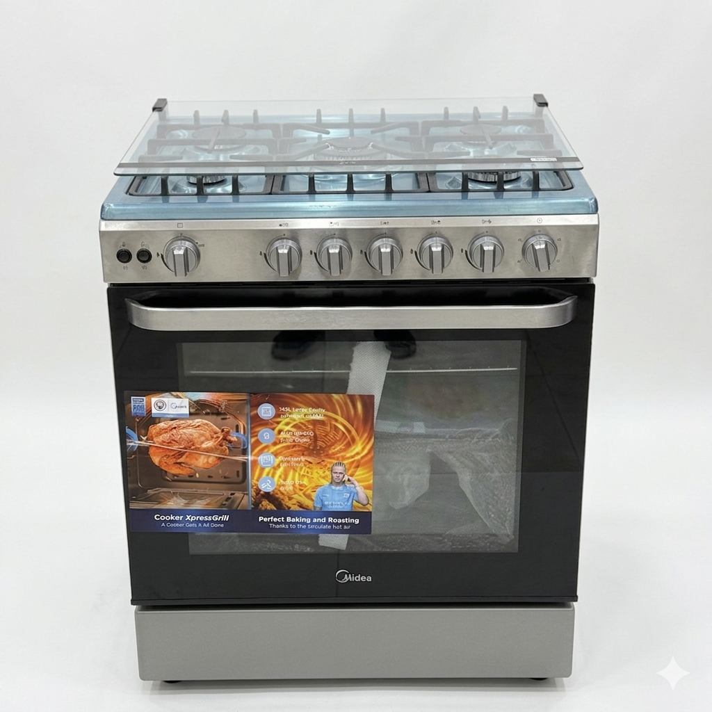CUISINIÈRE MIDEA VENUS 5 FEU INOX