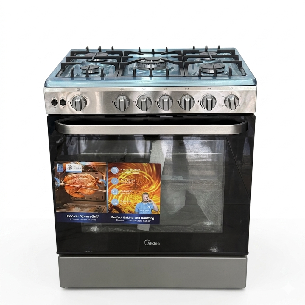 CUISINIÈRE MIDEA VENUS 5 FEU INOX – Image 2